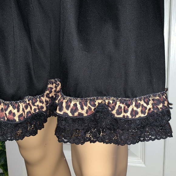 strapless black Lacey leopard rockabilly 50s pin up dress M NWT - Picture 9 of 11